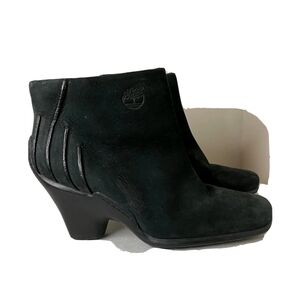 Timberland Baychester Leather Ankle Boots in Black Size 9.5 Women's Heeled Boots